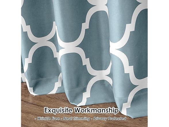 Melodieux Teal Blackout Curtain 52"x96"