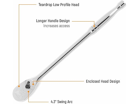GEARWRENCH 1/2" Drive 84 Tooth Long Hand