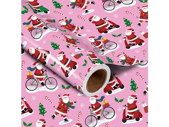 Pink Santa Claus & Bike