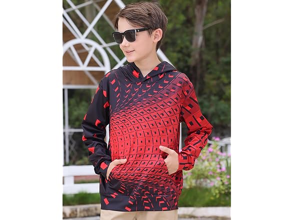 Raisevern Boys (8-11) Cool 3D Pullover Hoodie
