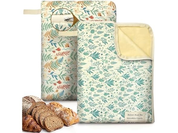 Uoxfill Beeswax Bread Bags, 2-Pack