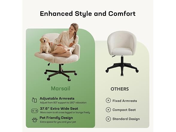 Marsail Criss Cross Chair, White