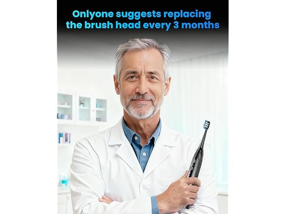 Onlyone Ultrasonic Rechargeable Toothbrush 8 Heads