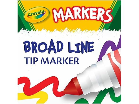 Crayola Broad Line Markers, Classic Colors 10 Count