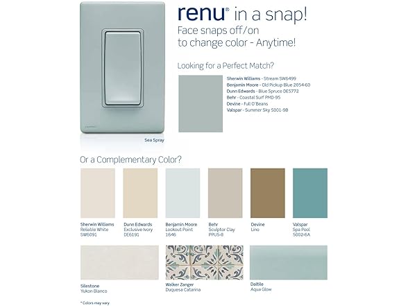 Leviton Renu Wallplate, Sea Spray