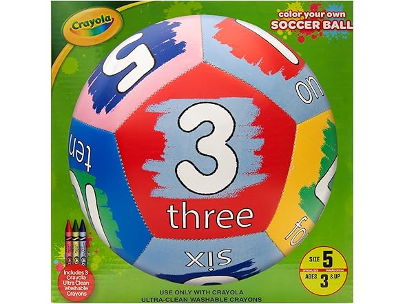 Crayola Official Soccer Ball - Number Size 5