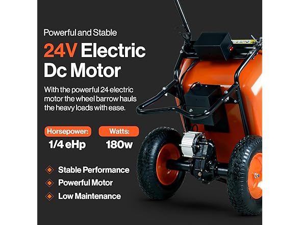 SuperHandy Electric Wheel Barrow - 330lbs Max Load
