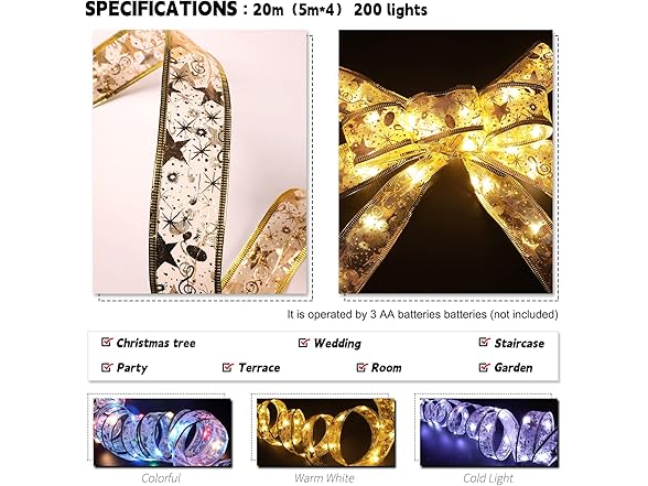 LACKINGONE Decorative LED String Lights