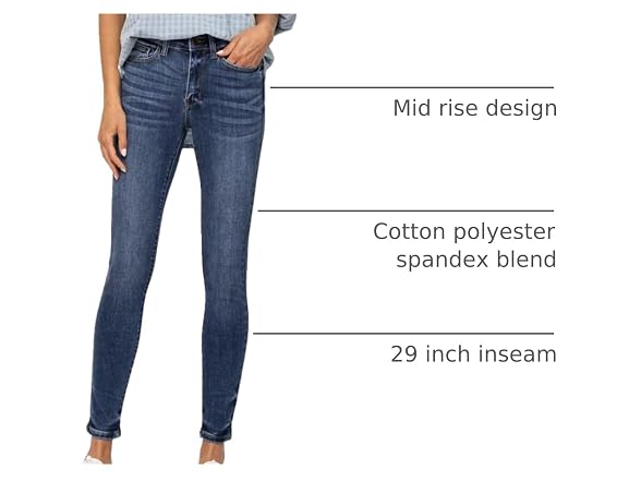 Judy Blue Women (11) Handsand Mid Rise Jeans