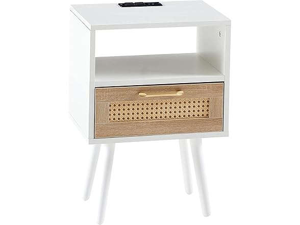 Tzou Night Stand, White