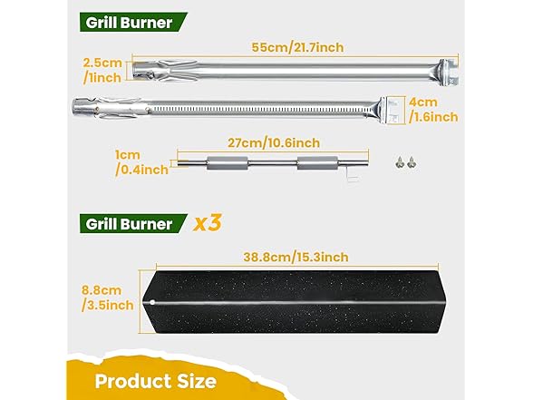 Weber Spirit Grill Parts Burner+Bars