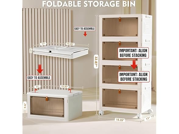 YFXCVSL 4 Tier Plastic Storage Bins