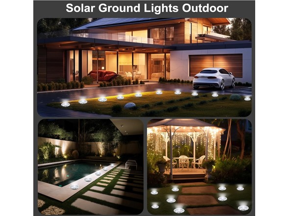Hakol 12-Pk Solar Ground Light Outdoor Cool White