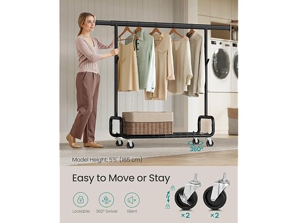 SONGMICS Clothes Rack Black