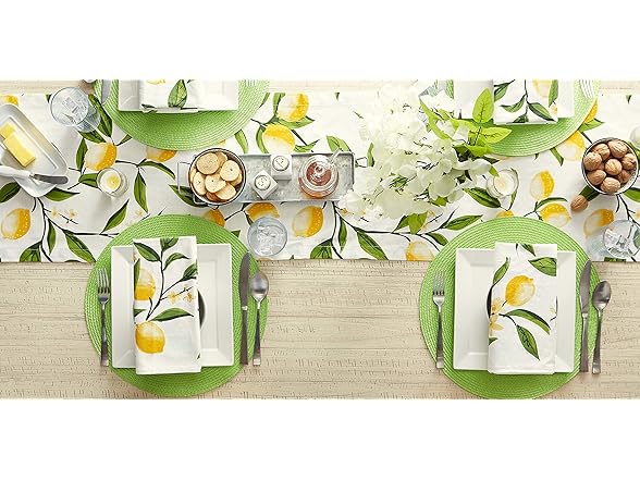 DII Classic Woven Placemat 6Pc Set, Lime