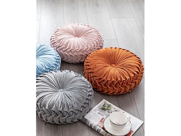 HLOVME Round Velvet Pillow