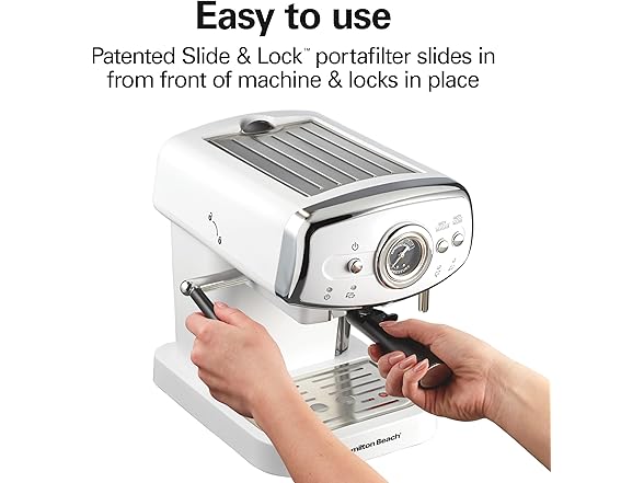 Hamilton Beach Slide & Lock Espresso Machine