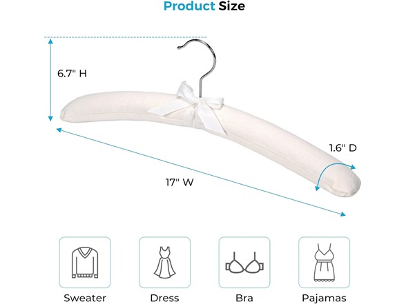 Sukkiri Homu 10-Pack Satin Padded Hangers