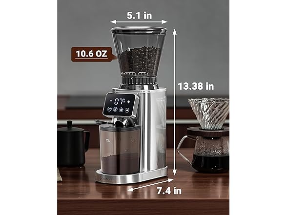 AMZCHEF Conical Burr Coffee Bean Grinder