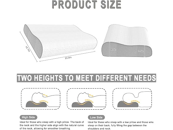 Phent zari Memory Foam Cervical Pillow