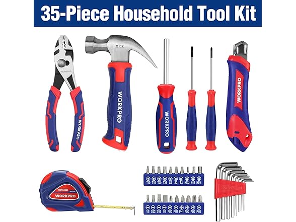 WORKPRO 35-Piece Household Tool Set