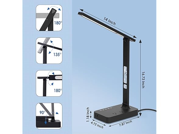 Desk Lamp With Usb Charging Port: Led