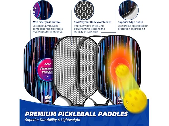 HITTIONA Pickleball Paddles Set