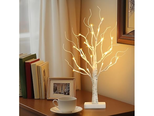 Lighted Birch Tree, Battery Powered