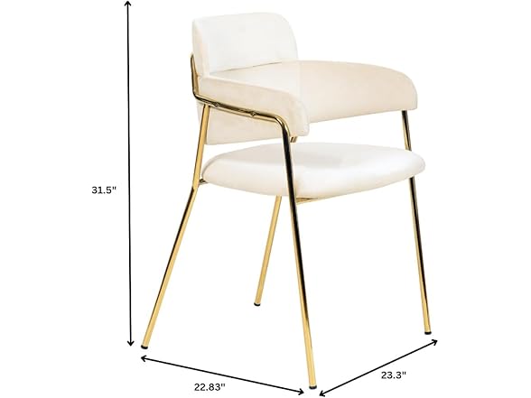LeisureMod Axis Gold Dining Chair