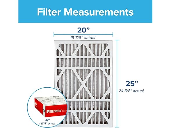 Filtrete 20x25x4, AC Furnace Air Filter, MPR 1000 DP, Micro (Open Box)