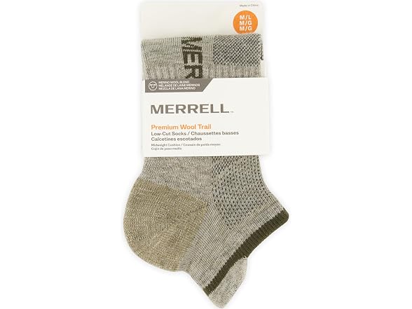 Merrell Unisex's Premium Wool Socks