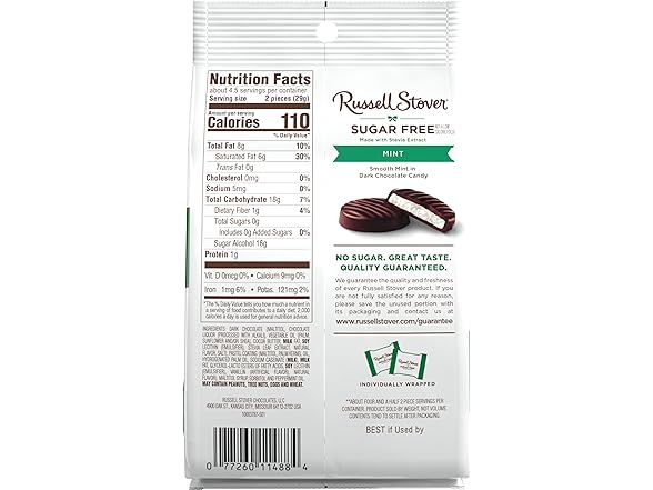 Russell Stover SF Dark Choc Mint Patties