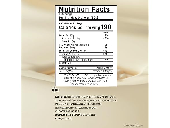 Raffaello Coconut Almond Pralines Tin 30ct