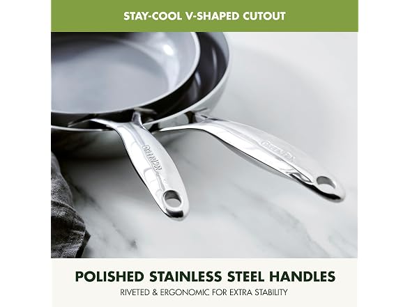 GreenPan Valencia Pro Tri-Ply Coated Stainless Steel 9 Piece Set