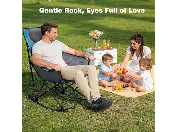 SUNNYFEEL Blue 2pk Rocking Camping Chair