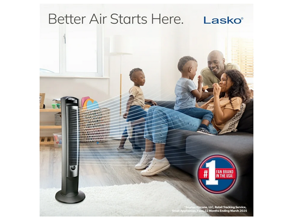Lasko T42951C FAN TOWER W/REMOTE 42IN Black