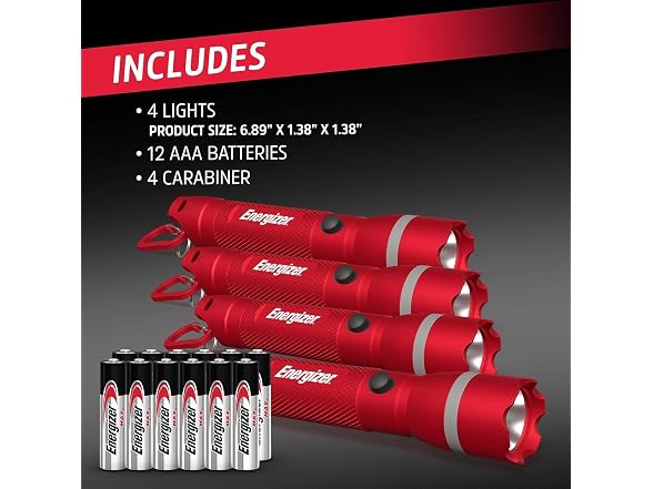 Energizer R-300 LED Flashlight 4PK