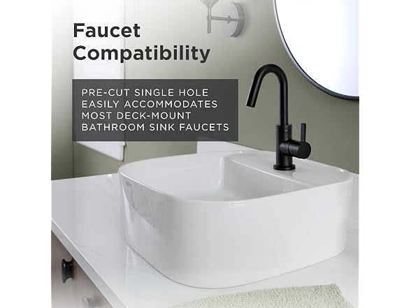 Gerber Cymira 16 in. Soft Square Vessel Bathroom Sink