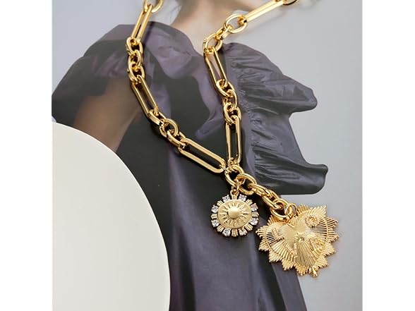 Generic Sun Heart Choker Necklace Women