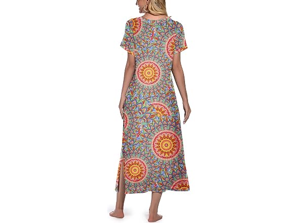 PrinStory Women (XXL) Long Nightgown Sleepwear