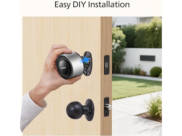 PHILIPS DDL230X-1HWP-SilverRetrofit Smart Lock with Keypa (Open Box)
