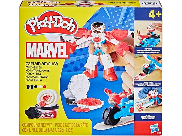 Play-Doh Marvel Captain America Moto-Slicer Playset