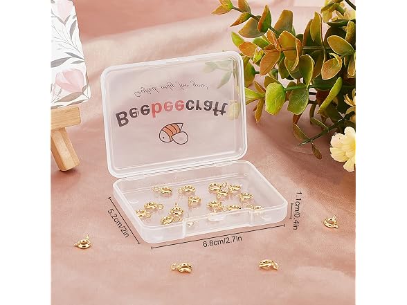 Beebeecraft 1 Box 20Pcs Spring Clasps 18K