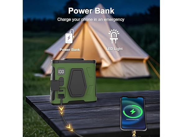 Beefull W0568 10000mAh Portable Waist Fan Green