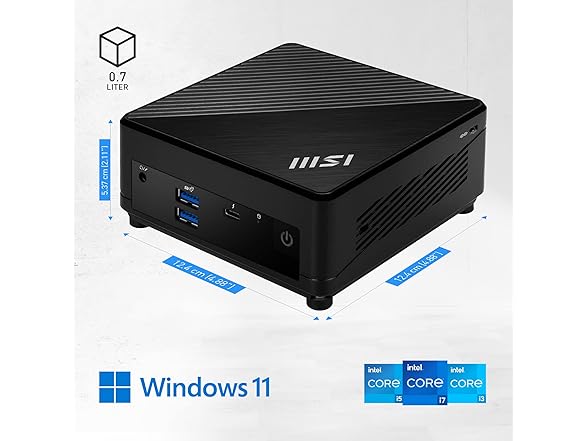 msi Cubi 5 12M, 0.7L Mini PC, Intel Core