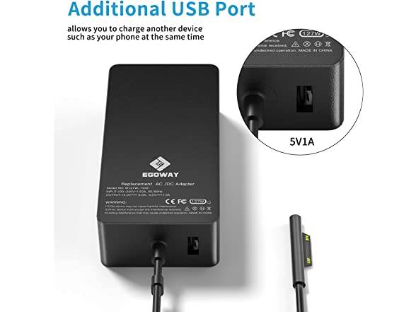 E EGOWAY Surface Pro Charger