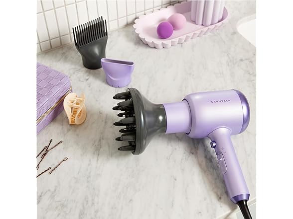 Ionic Hair Dryer with Diffuser & Comb