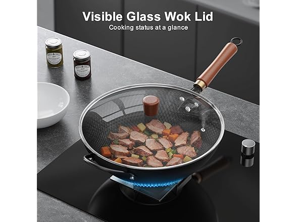 Todlabe Carbon Steel Nonstick Wok Pan