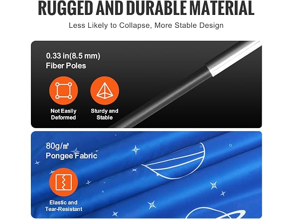 VEVOR Bed Tent, Pongee Fabric, 2 Doors