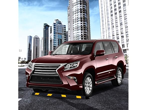 Zone Tech TS0008 Heavy Duty Rubber Parking Curb – 72” Blac